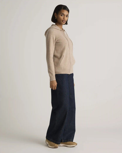 Mongolian Cashmere Full-Zip Hoodie