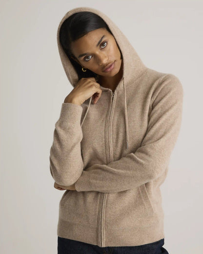 Mongolian Cashmere Full-Zip Hoodie
