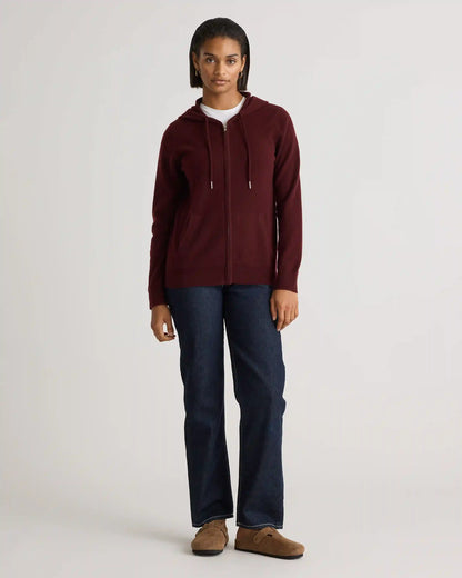 Mongolian Cashmere Full-Zip Hoodie