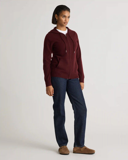Mongolian Cashmere Full-Zip Hoodie