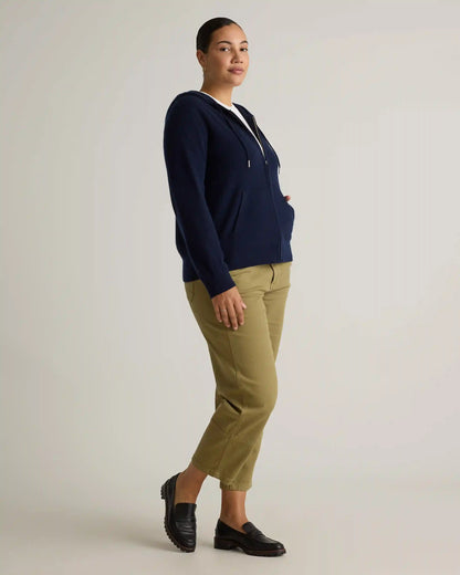 Mongolian Cashmere Full-Zip Hoodie