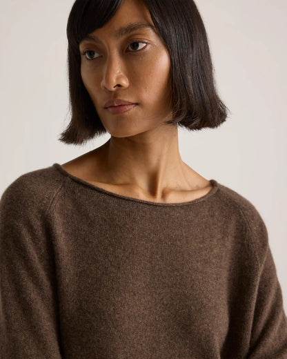 Mongolian Cashmere Boatneck Sweater