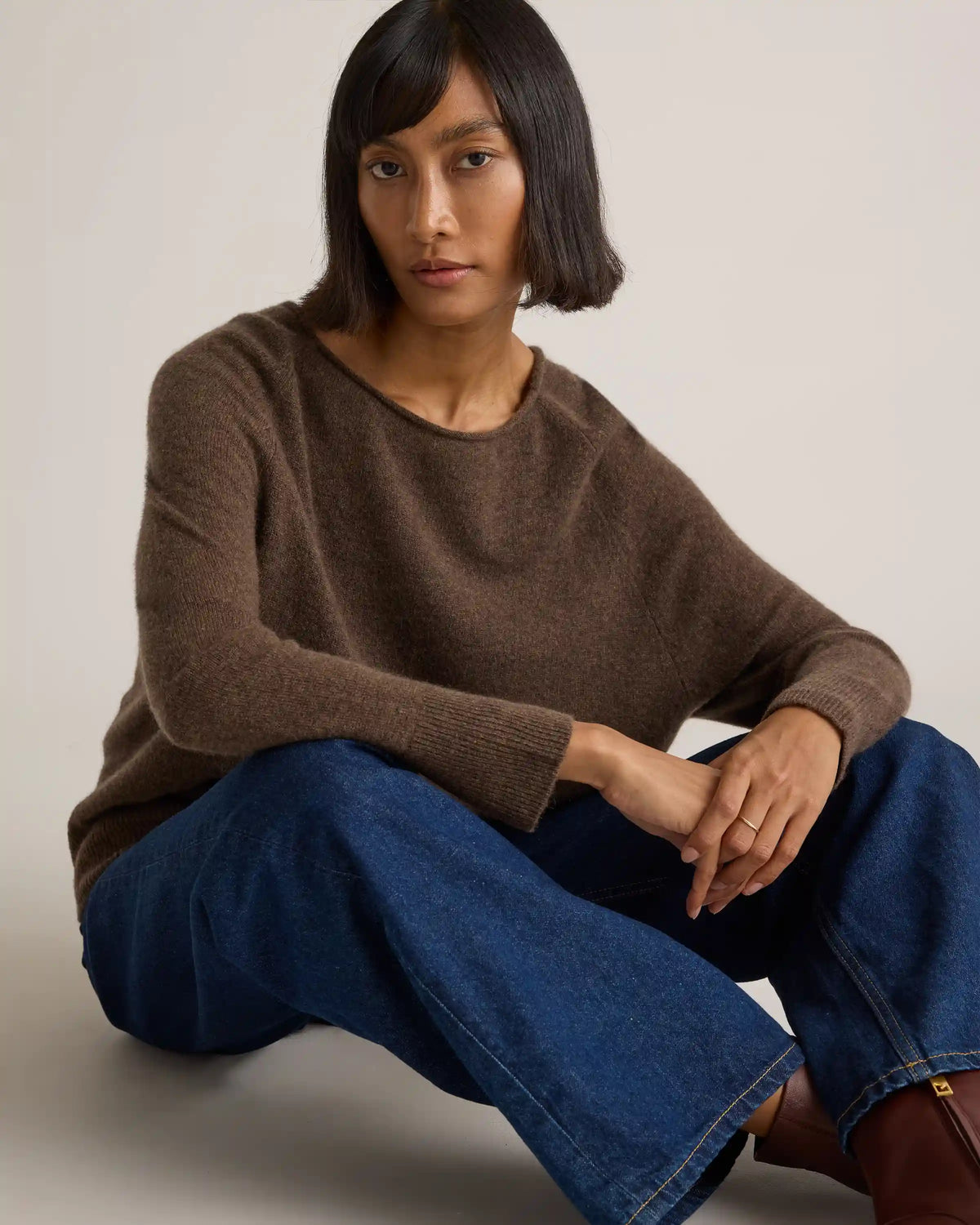 Mongolian Cashmere Boatneck Sweater