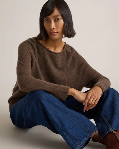 Mongolian Cashmere Boatneck Sweater