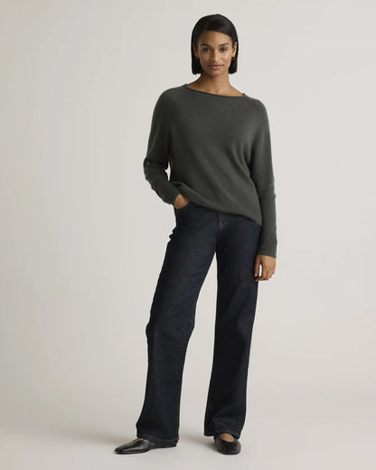 Mongolian Cashmere Boatneck Sweater