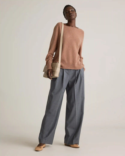Mongolian Cashmere Boatneck Sweater