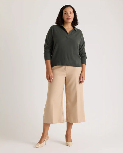 Mongolian Spring Cashmere Polo Sweater