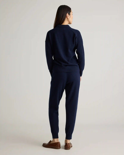 Mongolian Cashmere Polo Sweater