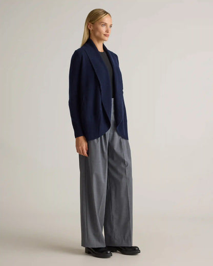 Mongolian Cashmere Open Cardigan Sweater