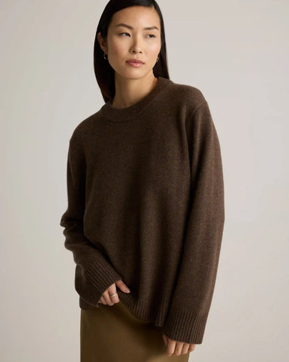 Mongolian Cashmere Oversized Crewneck Sweater
