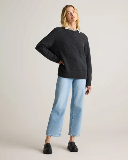 Mongolian Cashmere Oversized Crewneck Sweater