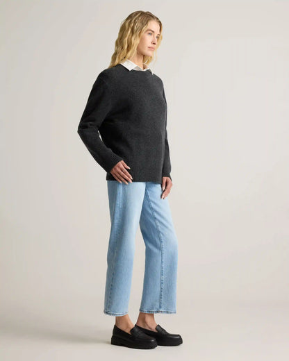 Mongolian Cashmere Oversized Crewneck Sweater