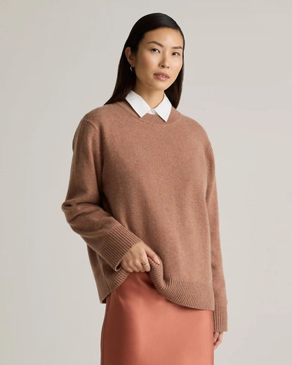 Mongolian Cashmere Oversized Crewneck Sweater