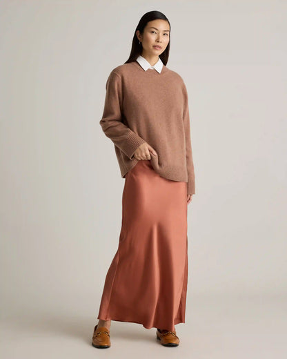 Mongolian Cashmere Oversized Crewneck Sweater