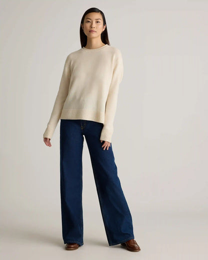 Mongolian Cashmere Boxy Crewneck Sweater