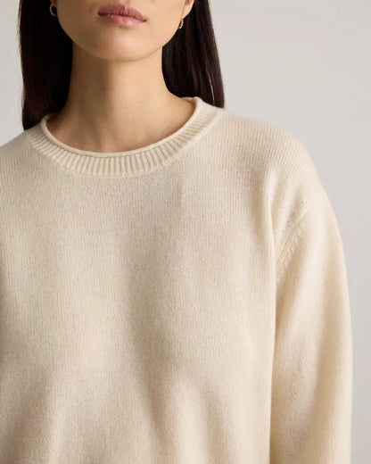 Mongolian Cashmere Boxy Crewneck Sweater