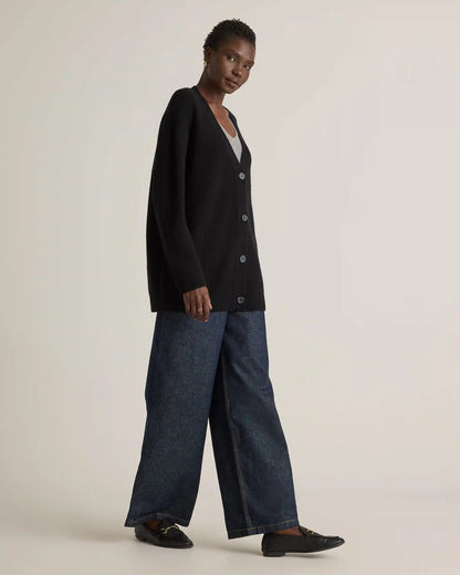 Mongolian Cashmere Oversized Boyfriend Cardigan Sweater