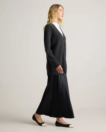 Mongolian Cashmere Oversized Boyfriend Cardigan Sweater