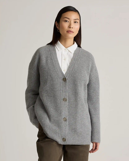 Mongolian Cashmere Oversized Boyfriend Cardigan Sweater