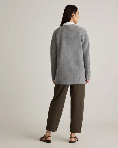 Mongolian Cashmere Oversized Boyfriend Cardigan Sweater