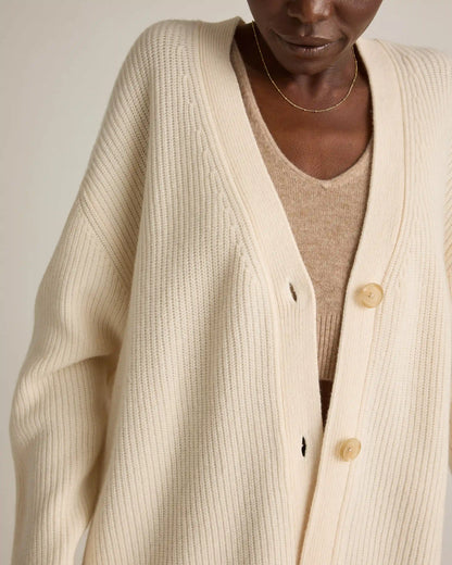 Mongolian Cashmere Oversized Boyfriend Cardigan Sweater
