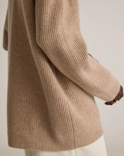 Mongolian Cashmere Oversized Boyfriend Cardigan Sweater