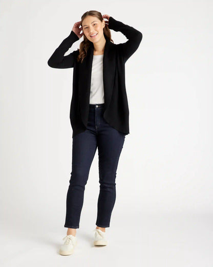 Mongolian Spring Cashmere Open Cardigan Sweater