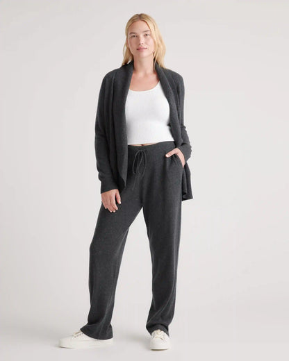 Mongolian Cashmere Open Cardigan Sweater