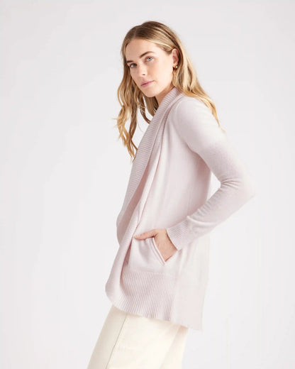 Mongolian Cashmere Open Cardigan Sweater