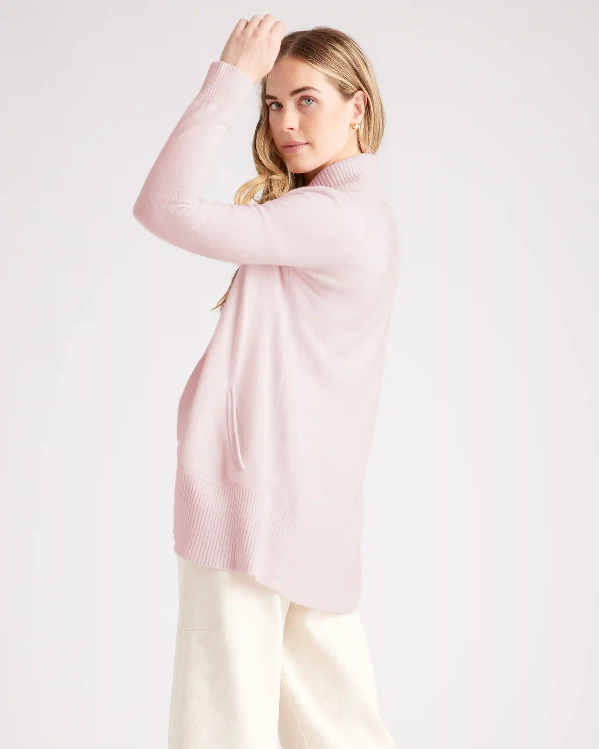 Mongolian Cashmere Open Cardigan Sweater