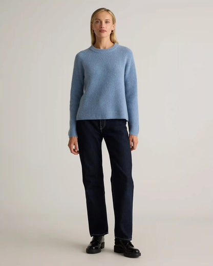 Mongolian Cashmere Fisherman Crewneck Sweater