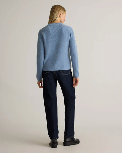 Mongolian Cashmere Fisherman Crewneck Sweater