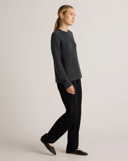 Mongolian Cashmere Fisherman Crewneck Sweater