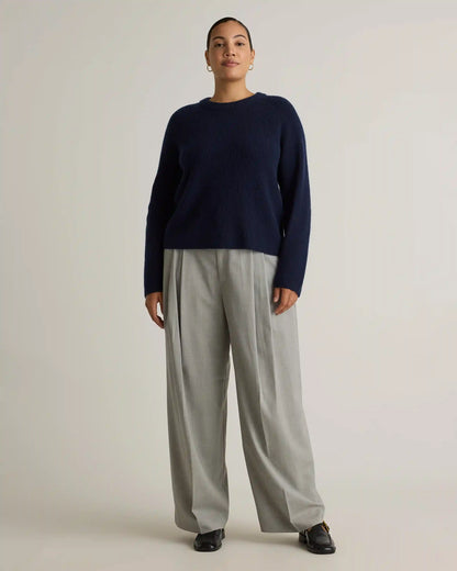 Mongolian Cashmere Fisherman Crewneck Sweater