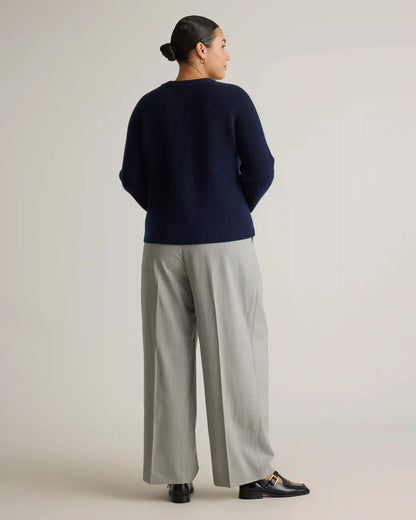 Mongolian Cashmere Fisherman Crewneck Sweater