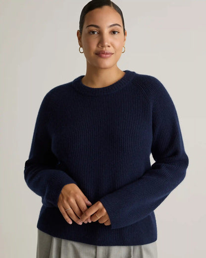 Mongolian Cashmere Fisherman Crewneck Sweater