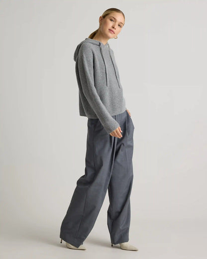 Mongolian Cashmere Fisherman Pullover Hoodie