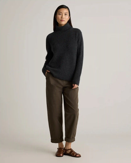 Mongolian Cashmere Fisherman Turtleneck Sweater