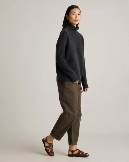 Mongolian Cashmere Fisherman Turtleneck Sweater
