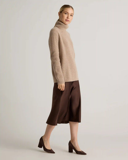 Mongolian Cashmere Fisherman Turtleneck Sweater