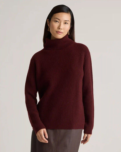 Mongolian Cashmere Fisherman Turtleneck Sweater