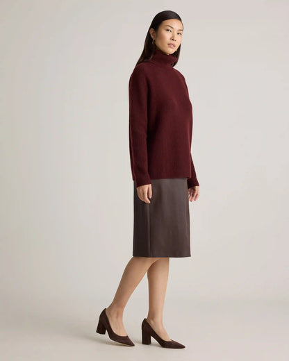 Mongolian Cashmere Fisherman Turtleneck Sweater