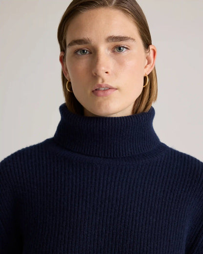 Mongolian Cashmere Fisherman Turtleneck Sweater