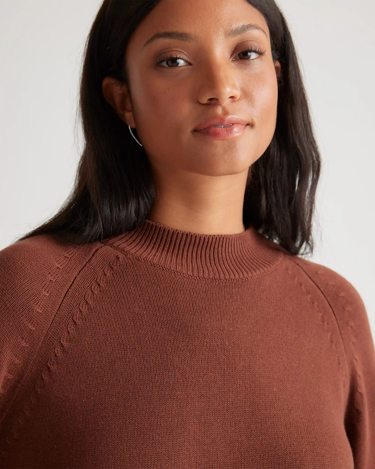 100% Organic Cotton Mock Neck Sweater