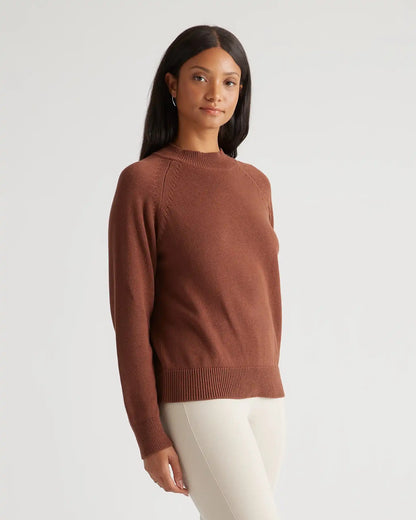 100% Organic Cotton Mock Neck Sweater