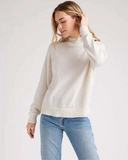 100% Organic Cotton Mock Neck Sweater