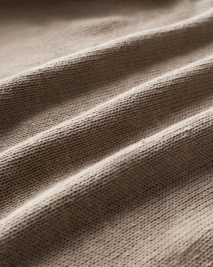 Cotton Linen Relaxed Crew Sweater