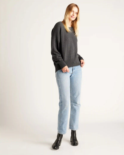 100% Organic Cotton Boyfriend Crew Sweater