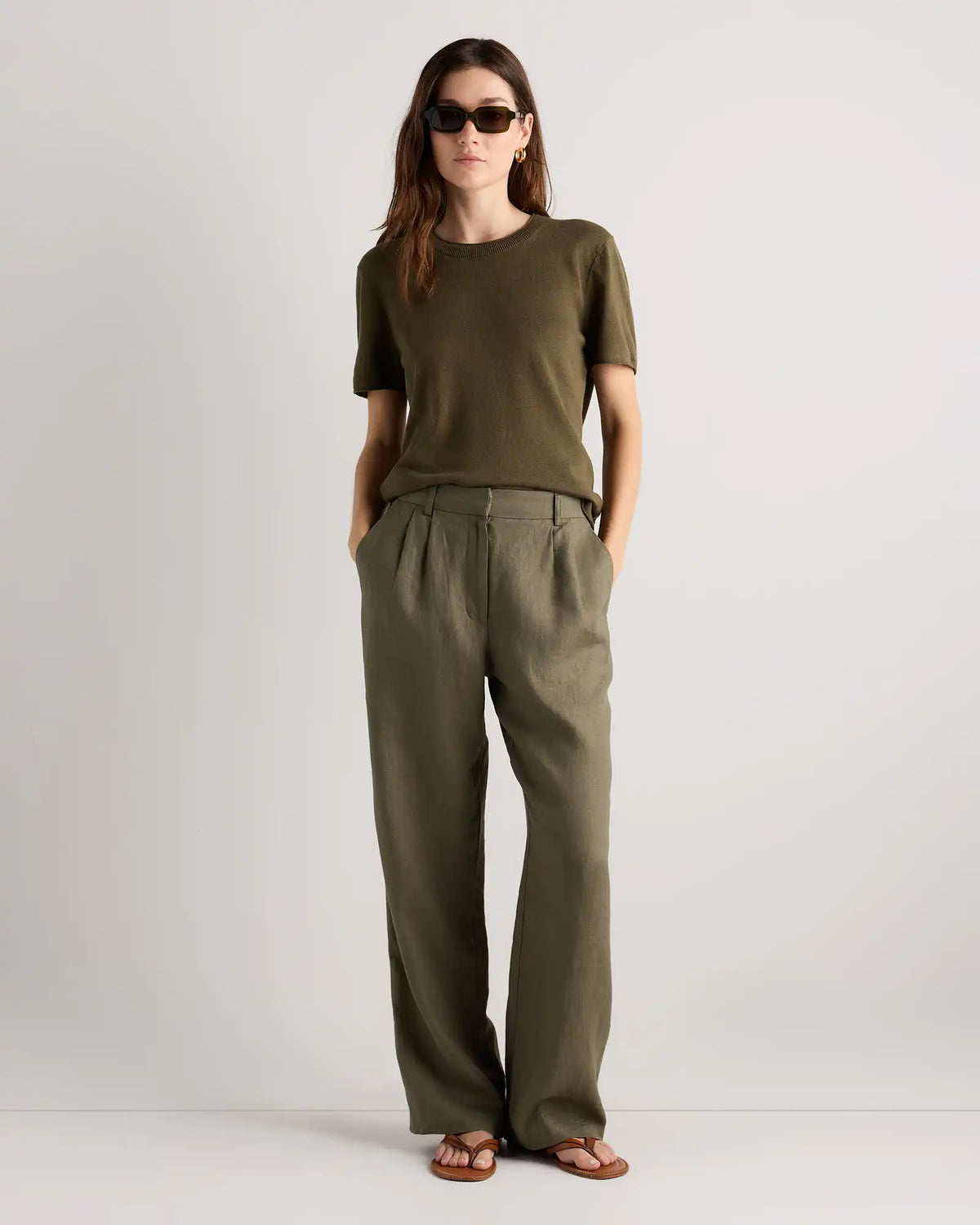 Lightweight Cotton Cashmere Relaxed Sweater Tee