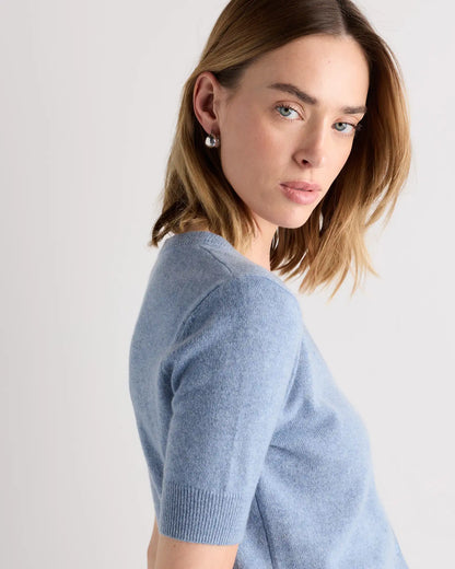 Mongolian Cashmere Short Sleeve Cardigan